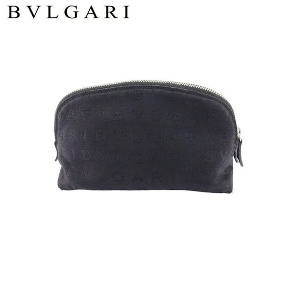 BVLGARI Pouch Logomania Canvas Authentic Used - Picture 3 of 9